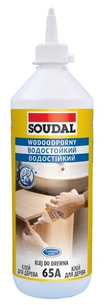 Водостойкий клей для дерева Soudal 65A, 250 мл