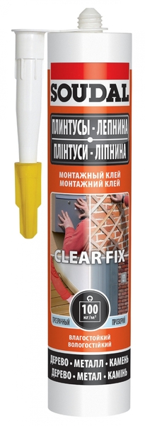 Монтажный клей Soudal CLEAR FIX прозрачный, 280 мл