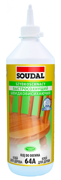 Быстросохнущий клей для дерева Soudal 64A, 250 мл